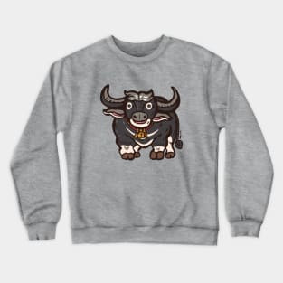 Cute water buffalo smile Crewneck Sweatshirt